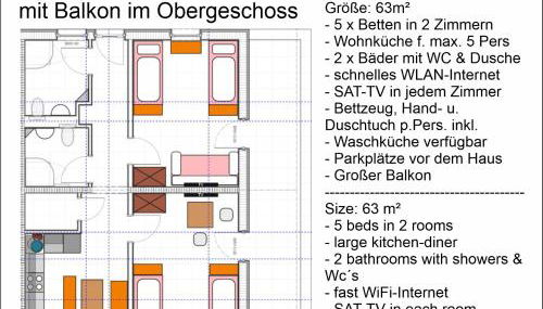 APARTMENTHAUS "AM KORNFELD" - 10 Gästewohnungen mit 1-3 Schlafzimmern, 40 Betten, Raucherbalkon, Reinigungs- & Wäscheservice, Grillgarten, Parkplatz - Foto 5