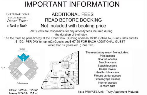 TRUMP INTERNATIONAL BEACH RESORT 2 BEDROOM APARTMENT 1600 Sqf OCEAN FRONT - Foto 2