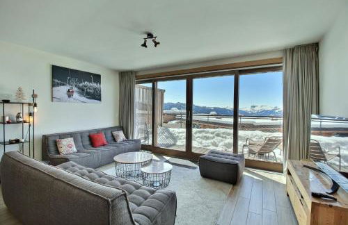 ARC 1600, LE RIDGE, Appartement 10 personnes Duplex Vue Montagne - ski aux pieds - Sauna, Hammam, Piscine, Salle de salle de sport-fitness - Foto 6