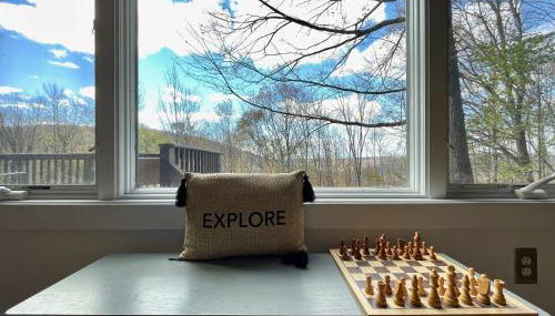 Fireplace Catskill Views Overlook Lake Cabin - Foto 5