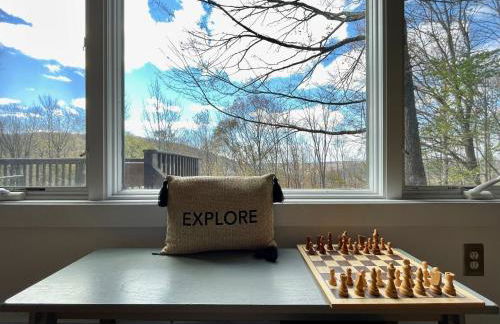 Fireplace Catskill Views Overlook Lake Cabin - Foto 5