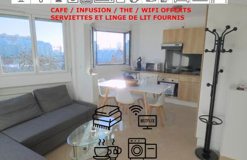 37m2 lumineux face gare SNCF, WIFI, NETFLIX, café et thé offerts - Foto 1