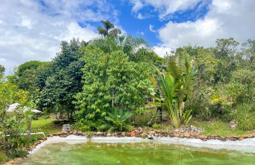Chalé Terra Dourada, Oásis no Cerrado, Piscina Natural, Wi-Fi - Foto 6