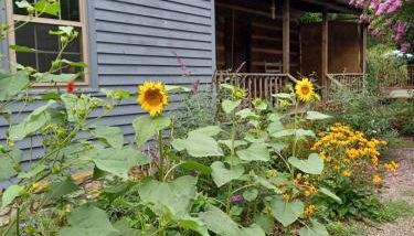 Restored1850s log cabin, with gazebo and gardens! 1 mile to downtown Weaverville - Foto 3, Garden view