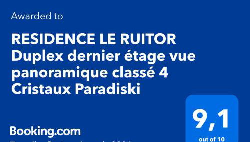 RESIDENCE LE RUITOR Duplex dernier étage vue panoramique classé 4 Cristaux Paradiski Piscine privée chauffée en ETE - Foto 3