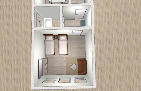 EMAS 2 Wohnung mit 2 Einzelbetten, Küche, WLAN, TV - Foto 6