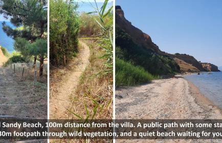 Blue Pastel-cliffside villa, shared pool, wild sandy beach nearby - Foto 29