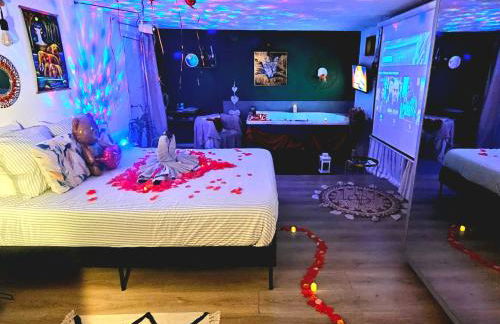 App jacuzzi & piscine privée - loveroom - Suite Emeraude - Foto 5