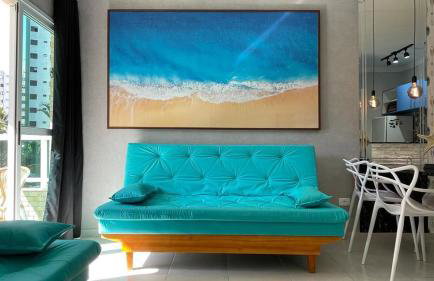 Flat Boulevard Riviera São Lourenço a 150m praia, Enxoval e Estrutura Completa - Foto 16