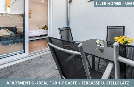Iller Homes Memmingen - Moderne Fewos mit Terrasse für bis zu 7 Pers mit Parkplätzen - Foto 59