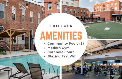 100 Year-Old Historic Brick 2BR Loft & Large Patio & Hammocks & High Ceiling - Foto 5