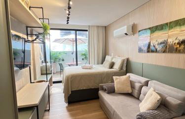 Viva hospedagens - Flat 009 beira mar com Varanda e piscina aquecida - Foto 3