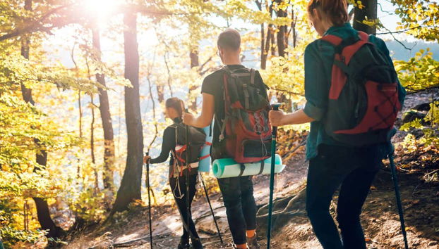 Un gruppo di escursionisti a Meteora