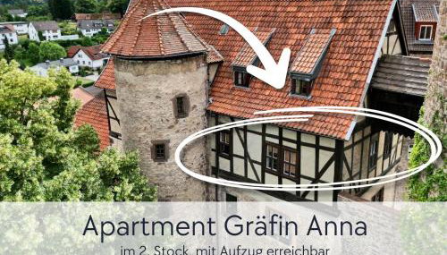 GRÄFIN ANNA - Rückzugsort für Freundetreffen in der historischen Hinterburg Schlitz - 2 Schlafzimmer, Altstadtlage, Garten, Aufzug, Hund willkommen - Foto 2