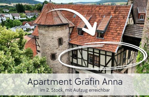 GRÄFIN ANNA - Rückzugsort für Freundetreffen in der historischen Hinterburg Schlitz - 2 Schlafzimmer, Altstadtlage, Garten, Aufzug, Hund willkommen - Foto 2