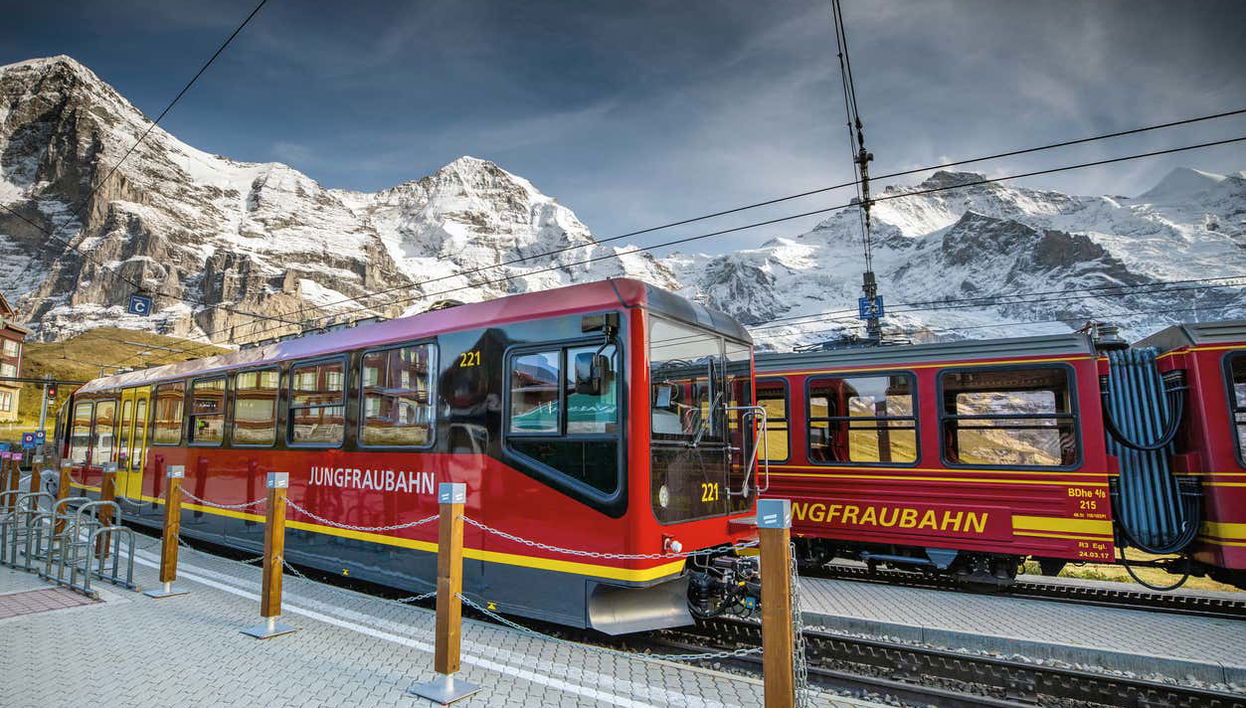 Train headed to Jungfraujoch from Interlaken