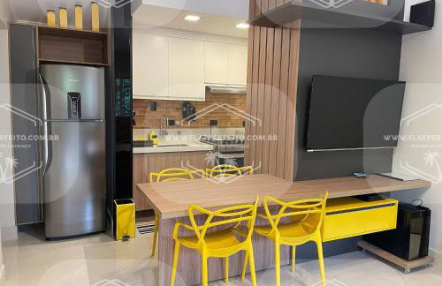 Flat Perfeito Flat Amarilis em Riviera São Lourenço com café da manhã e enxoval completo toalhas praia e piscina com trocas - Foto 78