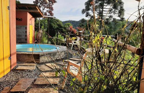 Chalé Pakere Bellavista - visão magnífica do vale e montanhas a mais de mil metros de altitude, wi-fi, sauna, piscina e água de nascente - locação do chalé sem prestação de serviços - Foto 44