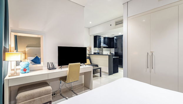 SuperHost - Chic Studio on the 16th Floor in Business Bay - Foto 4, Habitación