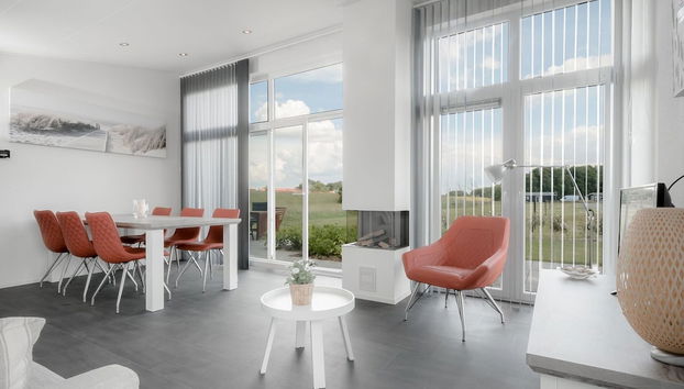 Nice Chalet with Fireplace near Oosterschelde - Foto 4, Zona de estar