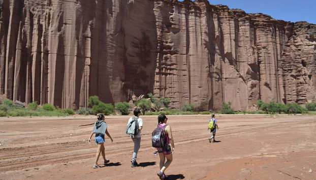 Admire the massive cliffs