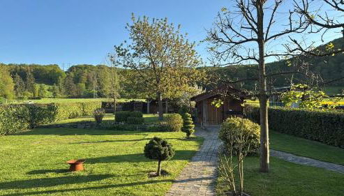 Ferienhaus Holz-Blockhaus Heimbach Blens Rureifel very cosy wooden Blockhome - Foto 2, Garden, Garden view