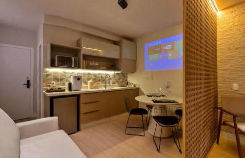 Studio 404 com Piscina e Academia Ar Condicionado no Centro Cívico com Garagem - Foto 15