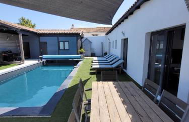 Maison de famille Entre bois et sel avec piscine privée chauffée - Foto 33