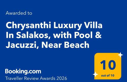 Chrysanthi Luxury Villa In Salakos, with Pool & Jacuzzi, Near Beach - Foto 2