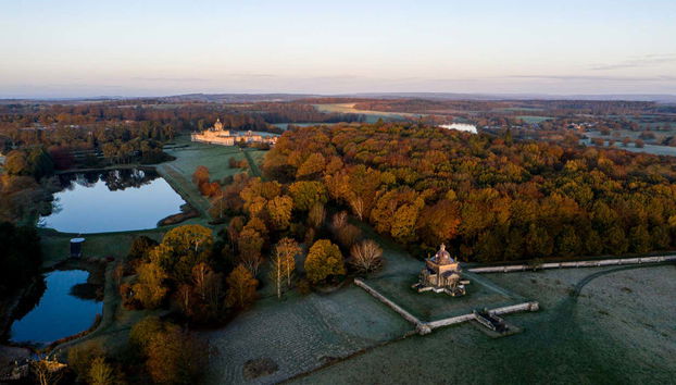 Une vue aérienne sur le terrain