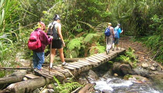 Disfrutando de la ruta de trekking