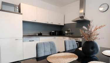 Ferienwohnung Agora Penthouse am Goitzschesee - Foto 4, stove