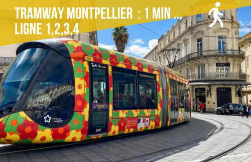 SYLOU - Centre historique, 4 personnes, Climatisation, Netflix, Comédie, Tramway, Gare - Foto 36