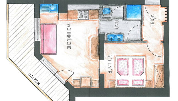 Apartment in Stumm Near Zillertal Ski Area - Photo 5, Plan d’étage