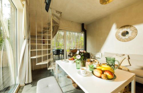 Domek lubiana180 WABI SABI w lesie jacuzzi sauna kominek - drewno w cenie pobytu - nad jeziorem Kaszuby pieski tylko do 10kg za dodatkową opłatą - Foto 27