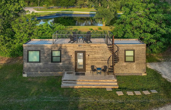 Pecan Grove Container Tiny Home Country Setting 12 min to Baylor Magnolia - Foto 41