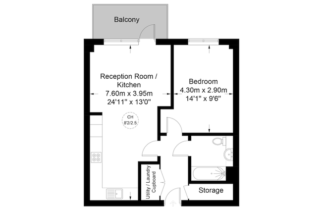 Skyline View 1 Bed Apartment Sleeps 2 - Balcony - Foto 8