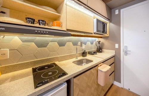 Estúdio charmoso com vaga e sacada a 50 metros do Metrô Luz - Foto 1