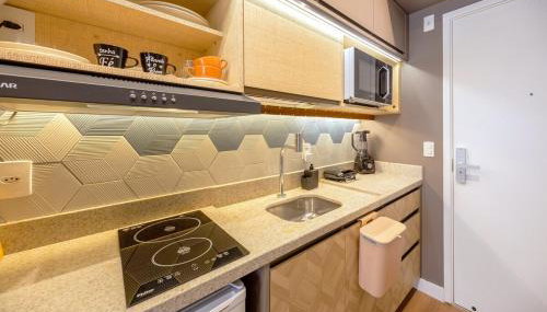 Estúdio charmoso com vaga e sacada a 50 metros do Metrô Luz - Foto 1