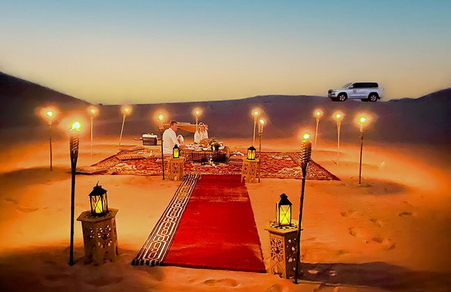 Cena romántica privada en las dunas de Abu Dabi - Foto 3