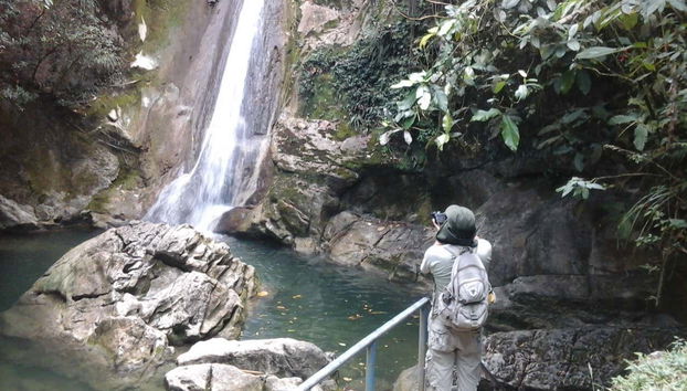 watching spectacular waterfalls