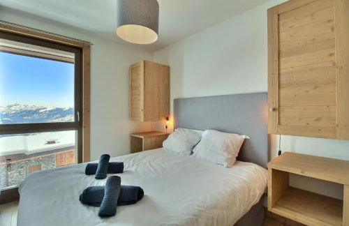 ARC 1600, LE RIDGE, Appartement 10 personnes Duplex Vue Montagne - ski aux pieds - Sauna, Hammam, Piscine, Salle de salle de sport-fitness - Foto 18