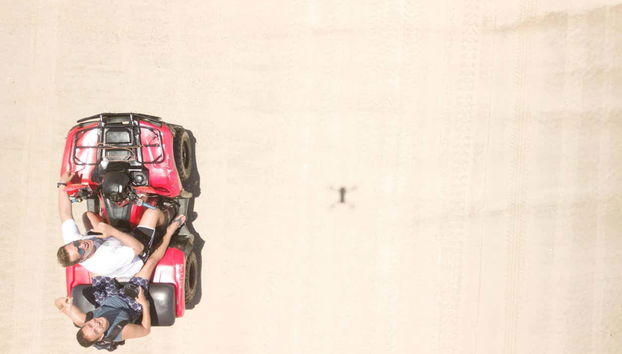 Vue aérienne sur l'un des quads