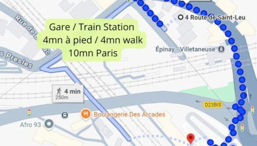 10mn Paris Ligne H - Parking Privé- Souplex - Tout équipé - De 1 à 6 personnes - Foto 2