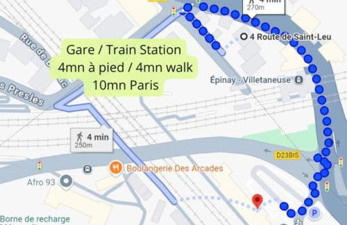 10mn Paris Ligne H - Parking Privé- Souplex - Tout équipé - De 1 à 8 personnes - Foto 2