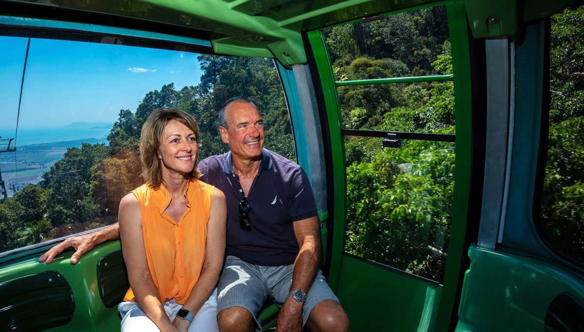 Viajando en el teleférico hasta Kuranda