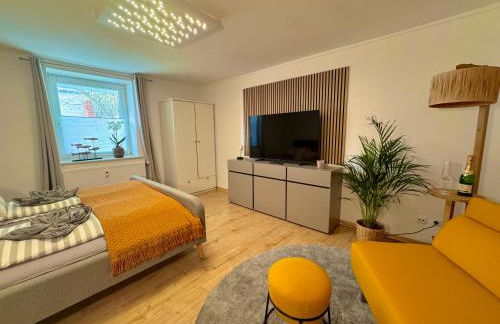 Appartment mit Garten im Beachhouse am Goitzschesee - strandnah & gemütlich - Foto 5