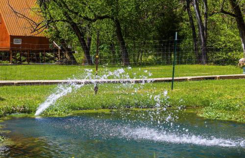 Creekside A-Frame Retreat with Treehouse Views, Hammock Lounge & Indoor-Outdoor Shower in New Port, Tennessee - Foto 11