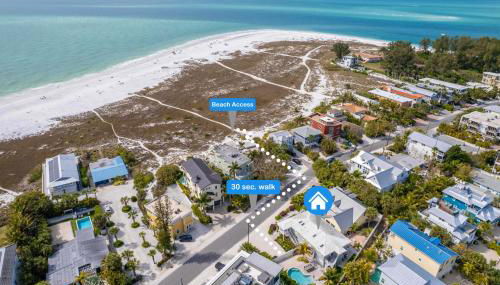 Approx 40 steps to beach entrance of Anna Maria beach - Foto 2