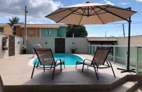 Piscina aquecida, 3 dorms ar condicionado, Cervejeira e Bilhar, a 500 metros do Mar - Foto 9